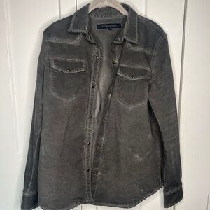 Driftwood Gray Button Down Shirt Jacket Shacket Women's Size Medium